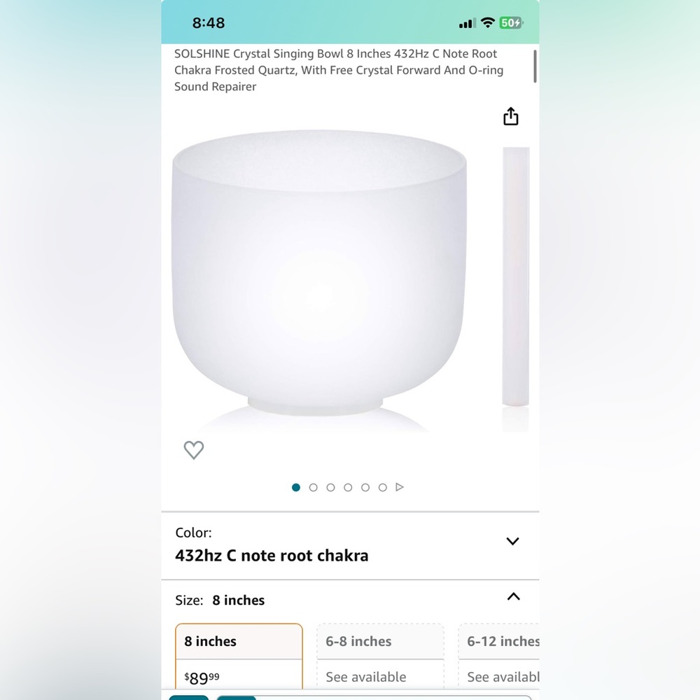 Crystal singing bowl